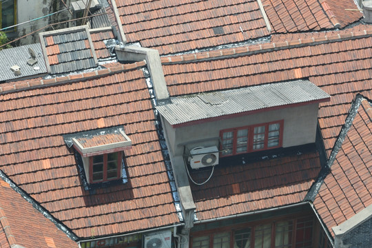 老上海 阁楼 老房子 屋顶