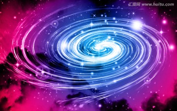 彩色漩渦 星空