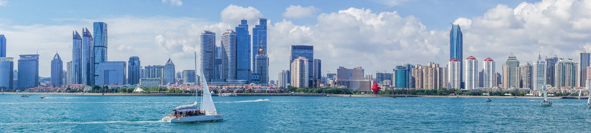 青岛海滨风光全景