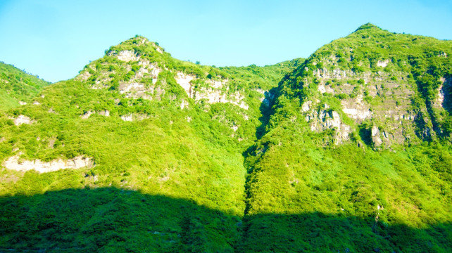 山峰 夕阳