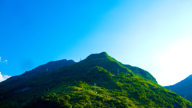 山峰 晚照