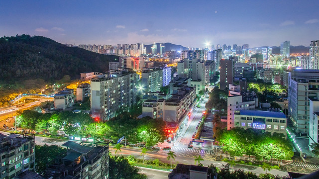 深圳龙城公园周边夜景