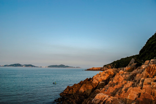 大海 海洋 舟山群岛 山 岩石