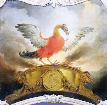 神鳥動物油畫