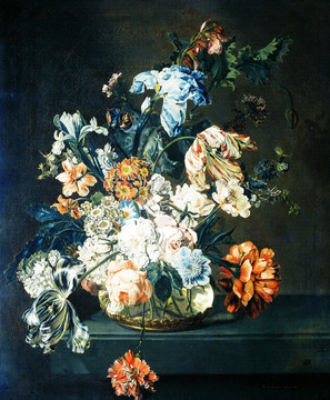 欧式古典花卉油画