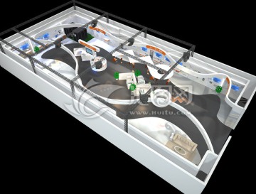 華為活動(dòng)展廳效果圖及3D模型