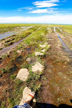 锡林浩特草原道路