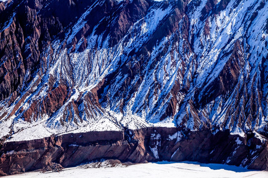 巴音沟峡谷雪景