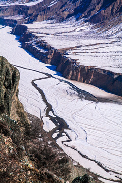 巴音沟峡谷雪景