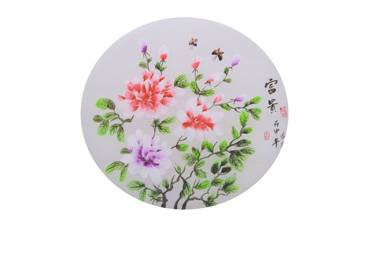 中國畫花鳥 手繪牡丹團扇