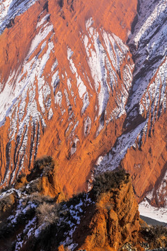 巴音沟峡谷雪景