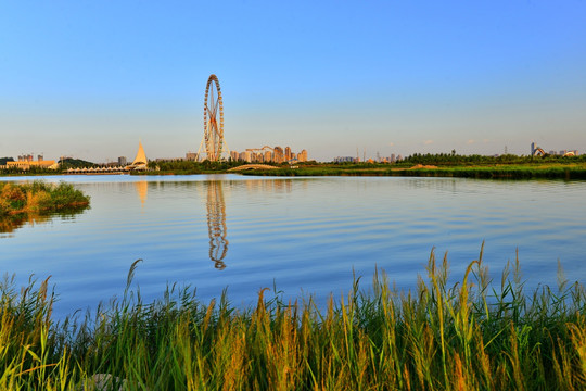 银川阅海游乐场全景