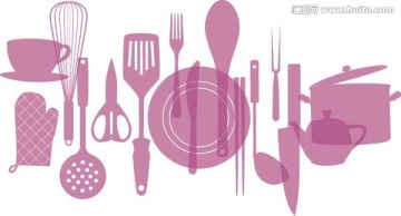廚具 剪影 廚具組合 餐具