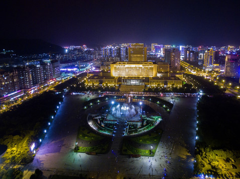 龙岩市人民广场夜景