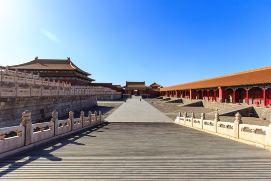 北京故宫保和殿前广场中右门