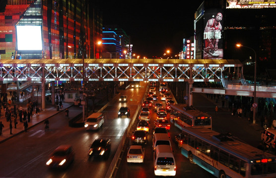 北京西单夜景