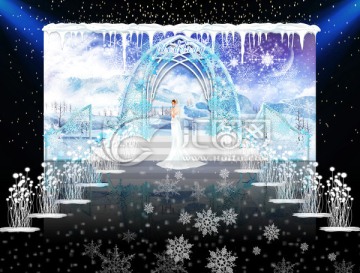 冰雪奇緣歐式拱門婚禮主題