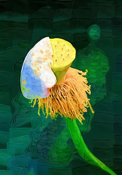 荷花油畫(huà)