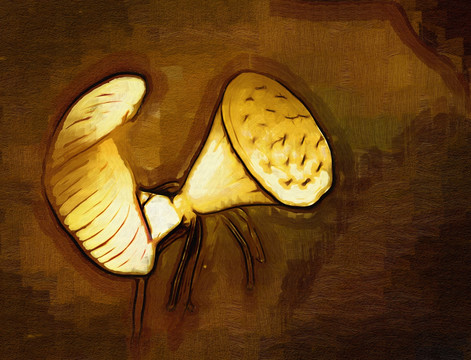 荷花油畫(huà)