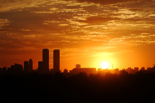 城市的夕阳