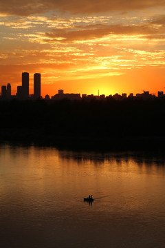 城市的夕阳