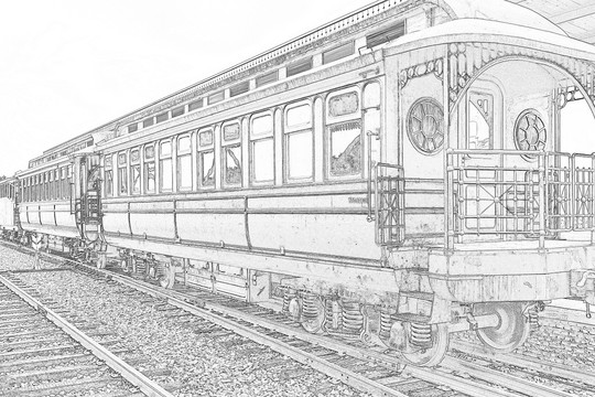 老火車站線描
