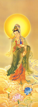 南無觀世音菩薩唐卡（高清合層）