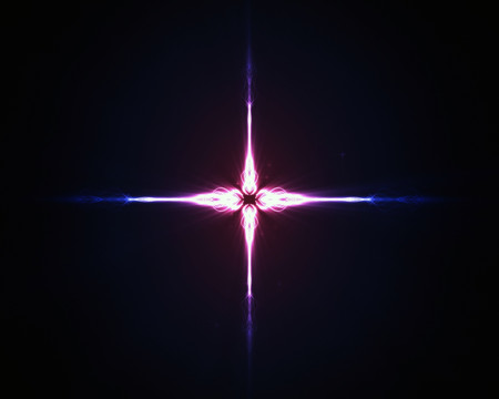 粉藍(lán)十字星光