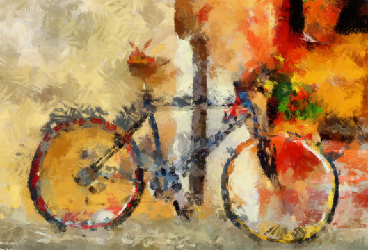 自行车装饰画