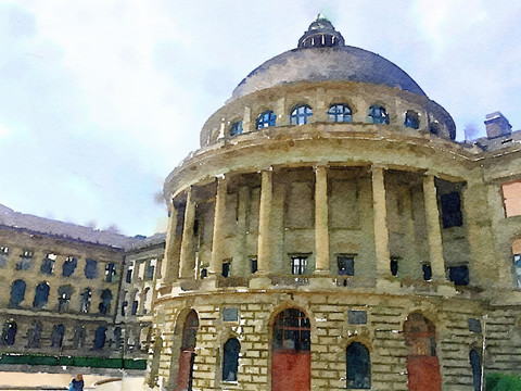 歐洲建筑水彩