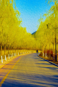 道路風景畫 無分層