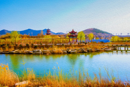山水風景畫