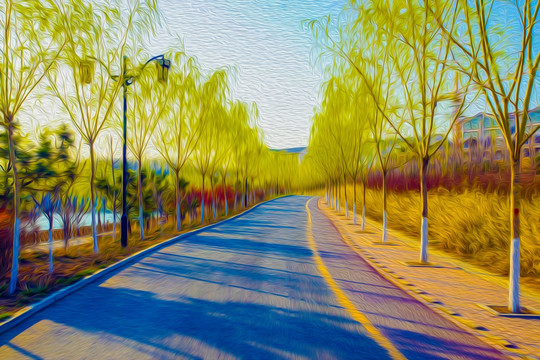風(fēng)景畫 電腦畫 無框畫