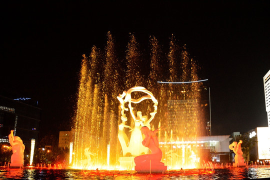 杭州武林广场 音乐喷泉