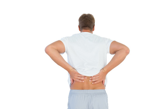 肌肉发达的男人患有背部疼痛