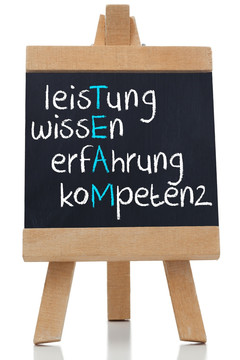 黑板上写的德语