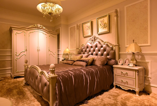 欧美古典风格的卧室