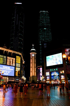 重庆街景 解放碑夜景