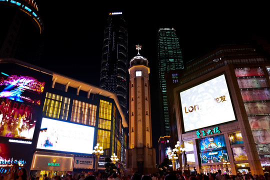 重庆街景 解放碑夜景