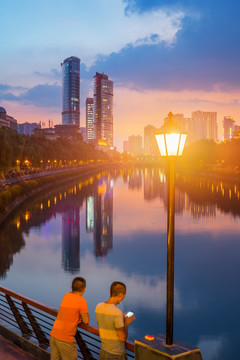 成都锦江夜景