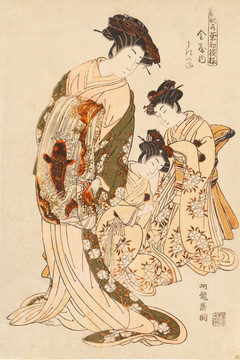 日本美女艺妓风俗画 画廊高清