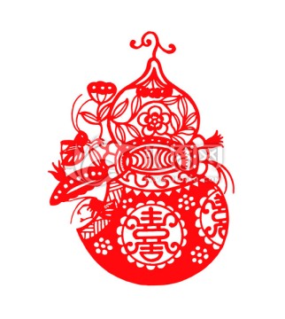 壽 剪紙 寶葫蘆