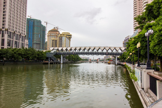 广东省中山市石岐河步行景观桥