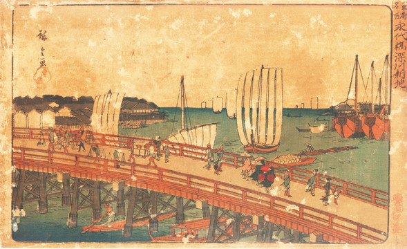 日本江户风景浮世绘 画廊品质