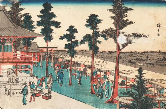 日本街景风景浮世绘 画廊品质
