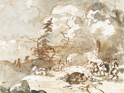 風(fēng)景素描手稿