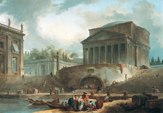 罗马古典建筑风景油画