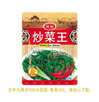 炒菜王调味品食品包装袋PSD