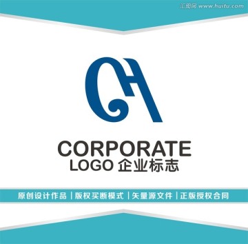 GH字母LOGO设计