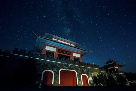 济南七星台武圣门夜景JPG